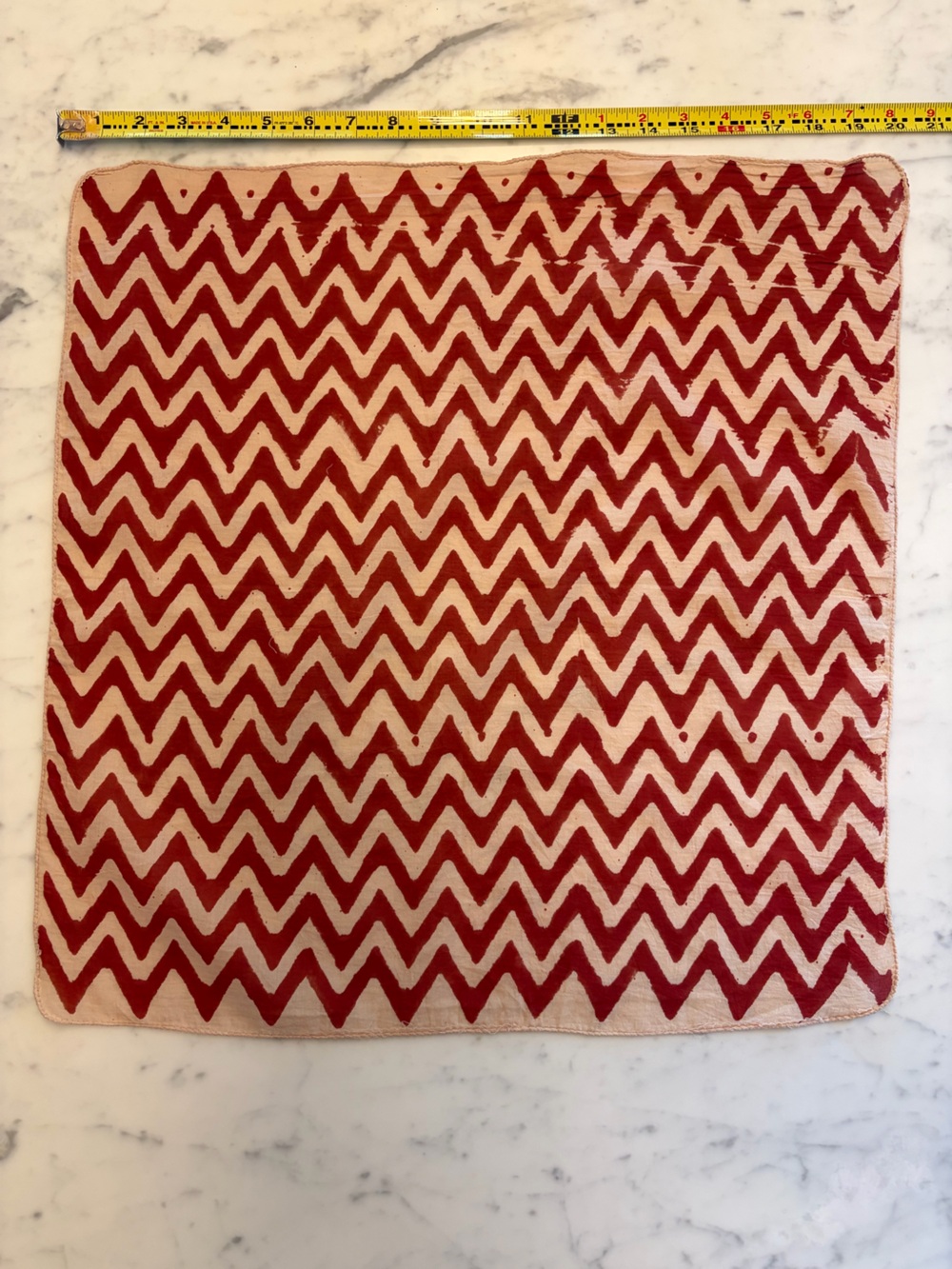 Red Chevron Pattern Fabric - Bold Zigzag Print